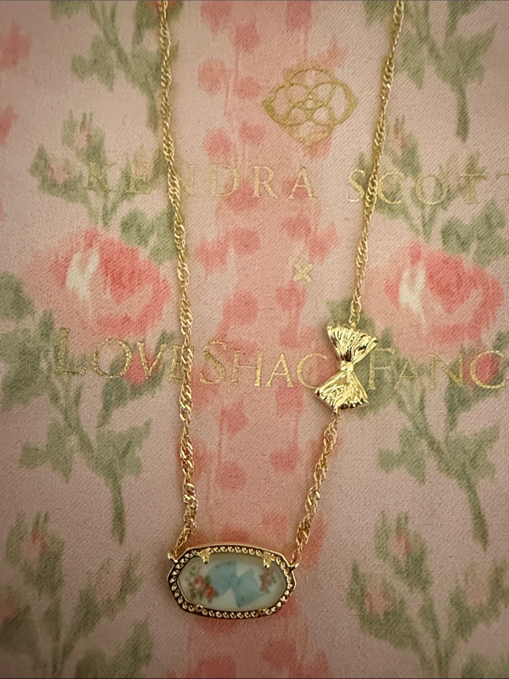 Kendra Scott x LoveShackFancy Elisa Marie Pendant Necklace: Gold